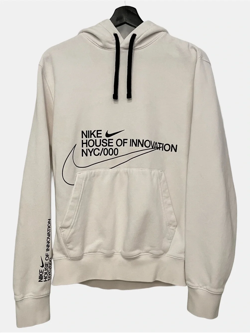 Vintage Y2K NIKE House Of Innovation White Hoodie Mens Small NYC/000 Swoosh